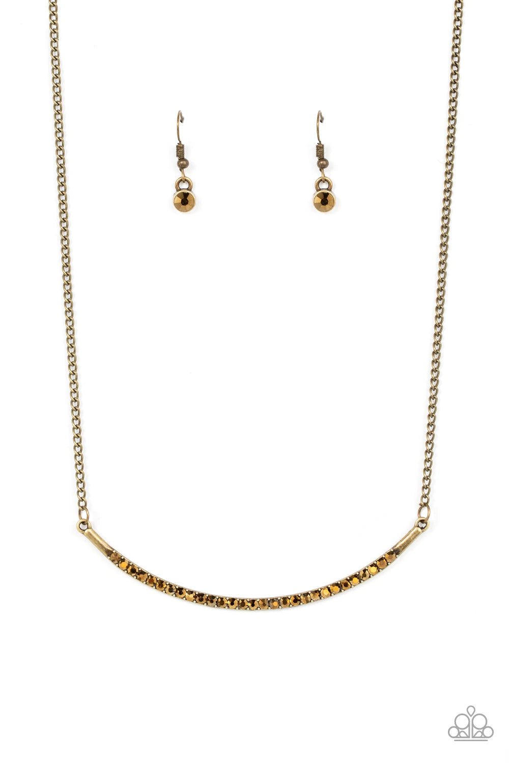 Collar Poppin Sparkle - Brass - Paparazzi